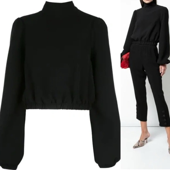 Cinq a Sept Constance Top in Black - Picture 1 of 8
